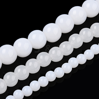 Imitation Jade Glass Beads Strands GLAA-T032-J6mm-01-1