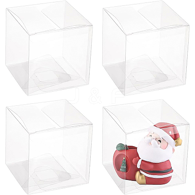 Transparent Plastic PET Box Gift Packaging CON-WH0052-9x9cm-1