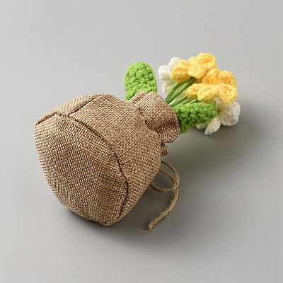 Plush Artificial Flower Pot Plants Display Decoration DJEW-WH20023-008B-1