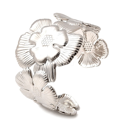 304 Stainless Steel Cuff Bangles BJEW-L705-04B-P-1