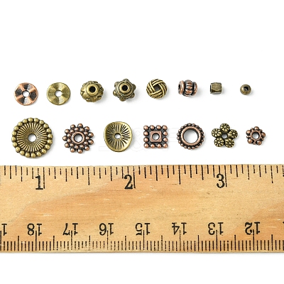 15 Styles Tibetan Style Alloy Spacer Beads Set DIY-FS0007-16-1