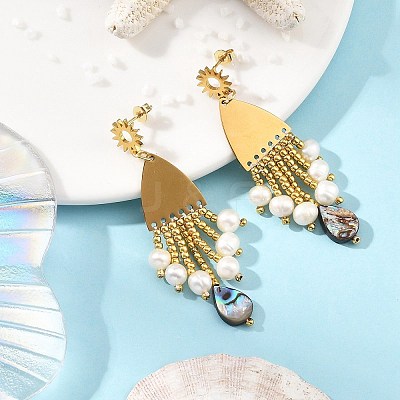316L Surgical Stainless Steel Chandelier Earrings EJEW-MZ00767-1