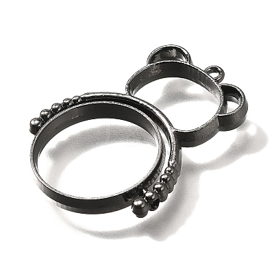 Alloy Open Back Bezel Pendants PALLOY-I223-09B-1