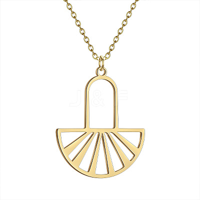 304 Stainless Steel Laser Cut Pendant Necklaces FS-WGA4904-27-1
