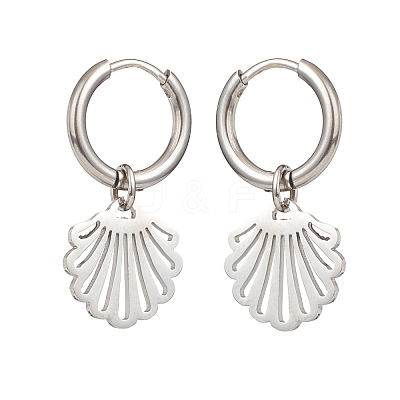 Non-Tarnish 304 Stainless Steel Dangle Hoop Earrings for Women EJEW-JE05037-1