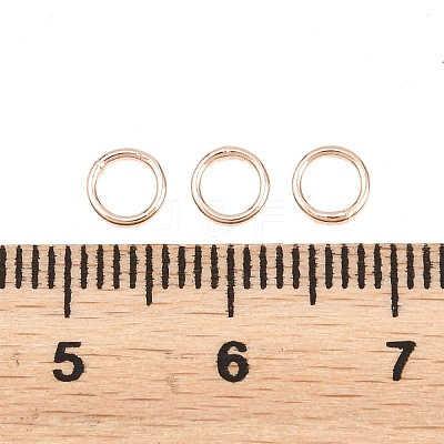 Brass Closed Jump Rings KK-D257-01RG-04-1