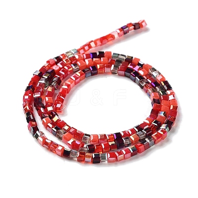 Gradient Color Electroplate Glass Bead Strands X-GLAA-E042-05-B09-1