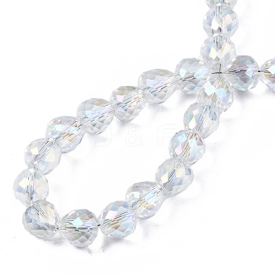 Transparent Glass Beads Strands EGLA-T008-14A-02-1