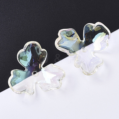 Transparent Acrylic Bead Caps X-PACR-R246-020-1