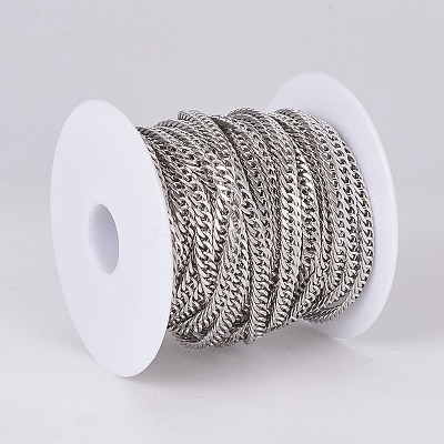 Tarnish Resistant 304 Stainless Steel Curb Chains CHS-E018-12P-1