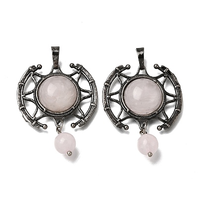 Natural Rose Quartz Pendants GG-CBA7610-03AS-06-1
