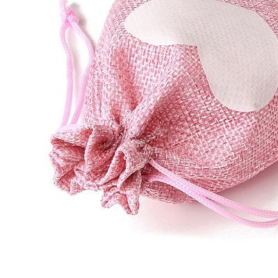 12Pcs 12 Styles Valentine's Day Printed Rectangle Burlap Cloth Packing Pouches X1-ABAG-U006-02C-1