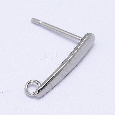 Non-Tarnish 304 Stainless Steel Stud Earring Findings STAS-D118-1