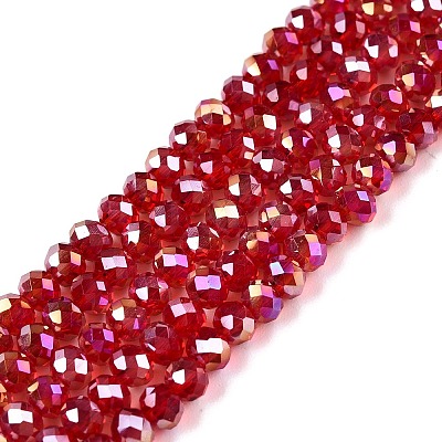 Electroplate Glass Beads Strands EGLA-A044-T3mm-B01-1