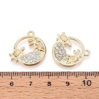 Alloy and Rhinestone Pendants PALLOY-T092-18C-G-1
