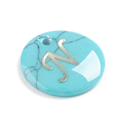 Synthetic Turquoise Charms G-L561-001N-1