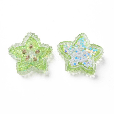 Transparent Epoxy Resin Cabochons CRES-S365-15-1