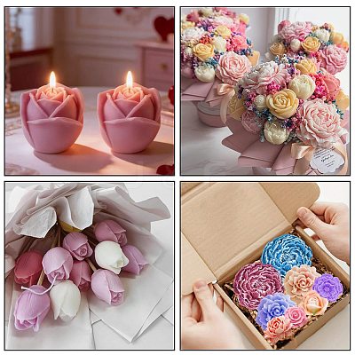 4Pcs 4 Styles DIY Candle Silicone Molds SIMO-FS0001-03-1