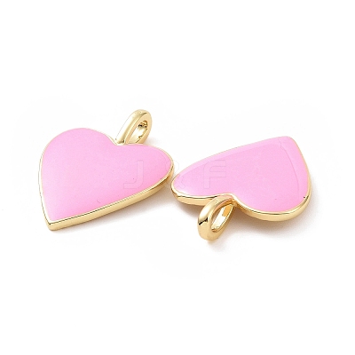 Brass Enamel Pendants KK-P204-14G-C-1