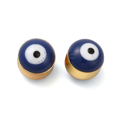 Brass Enamel Beads KK-E048-02G-05-1