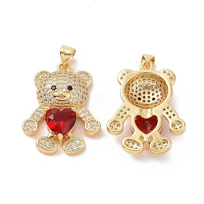Brass Micro Pave Cubic Zirconia Pendants ZIRC-I063-03-1