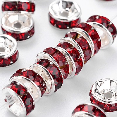 Brass Grade A Rhinestone Spacer Beads RB-A014-Z6mm-22S-1