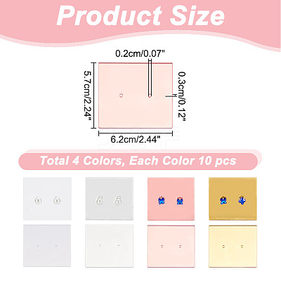 4 Colors Acrylic Single Earring Display Card ODIS-AR0001-05B-1