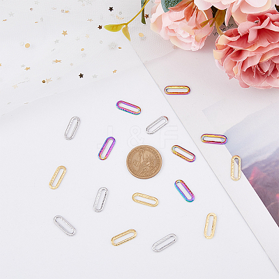 36Pcs 3 Colors 304 Stainless Steel Linking Ring Ion Plating(IP) STAS-DC0014-16-1