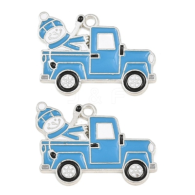 Rack Plating Alloy Enamel Pendants AL-CBA2B10-05P-02-1