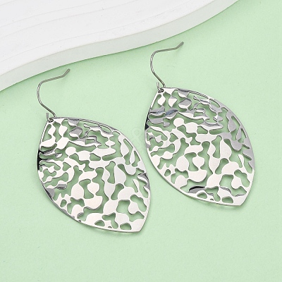 304 Stainless Steel Dangle Earrings EJEW-F393-22P-1