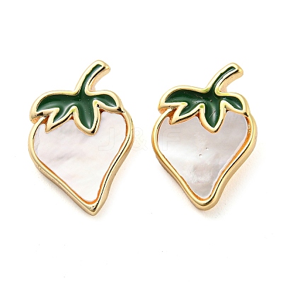 Natural Freshwater Shell Fruit Charms KK-Q806-06G-1