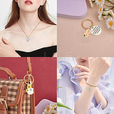 18Pcs 9 Styles Alloy Enamel Pendants ENAM-YW0005-74-1