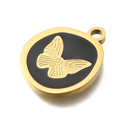 PVD Vacuum Plating 201 Stainless Steel Pendants STAS-C111-25G-1