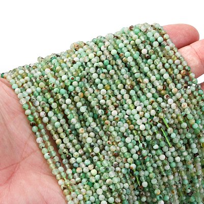 Natural Chrysoprase Beads Strands LS-G-RM2025-A01-3mm-1