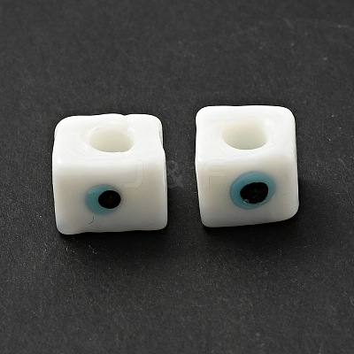 Handmade Evil Eye Lampwork European Beads LAMP-G143-06C-1