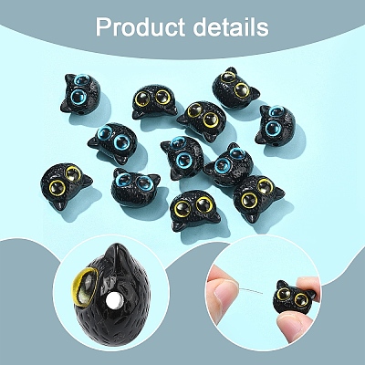 10Pcs 2 Colors Opaque Resin Beads RESI-YW0001-93-1