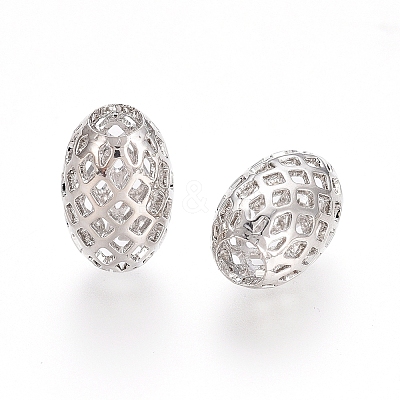 Rack Plating Brass Filigree Beads X-KK-D530-08P-1