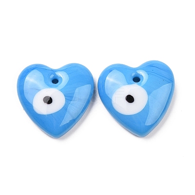 Handmade Evil Eye Lampwork Pendants LAMP-M014-05E-1