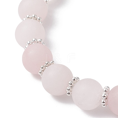 3Pcs 3 Styles Frosted Natural & Synthetic Mixed Gemstone Round Beaded Stretch Bracelets for Women Men BJEW-JB12471-1