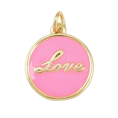 Brass Enamel Pendants KK-L251-02G-F-1