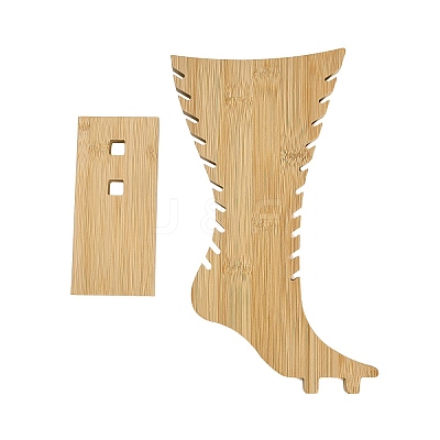 Leg Shaped Wood Anklet Display Stands WD-CBA482F-01A-1