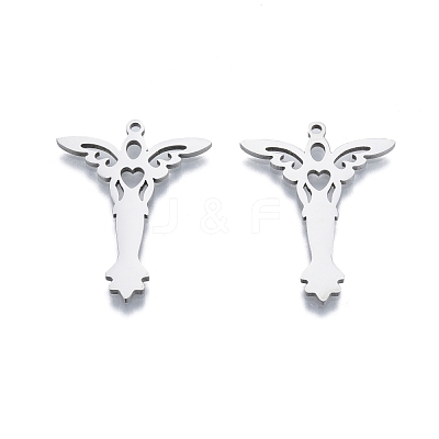 Non-Tarnish 201 Stainless Steel Pendant STAS-B027-28P-1