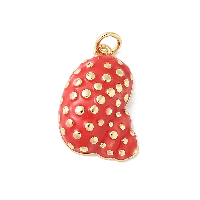 Brass Enamel Pendants KK-B148-01G-1