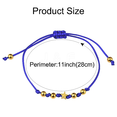 5Pcs Nylon Thread Bracelets BJEW-FS00020-1