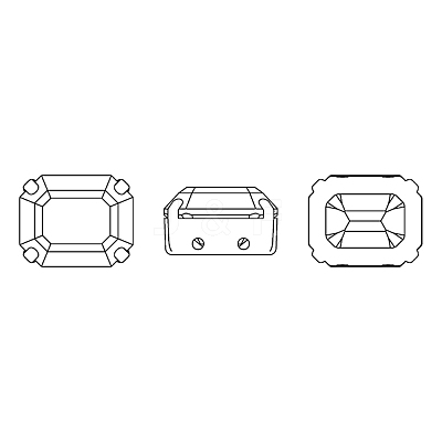 Preciosa® MAXIMA Crystal Sew-On Cups Y-PRC-SC12-50730-S-1