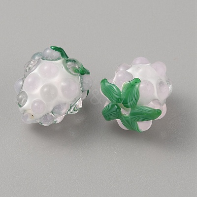 Handmade Lampwork Beads LAMP-WH0012-02A-1