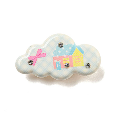 Cute Cloud Resin Alligator Hair Clips LS-AJEW-U004-04B-1