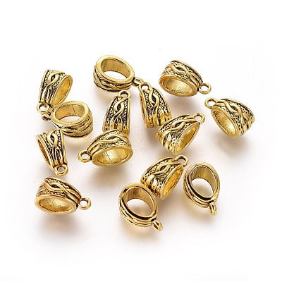 Tibetan Style Alloy Tube Bails GLF10386Y-NF-1