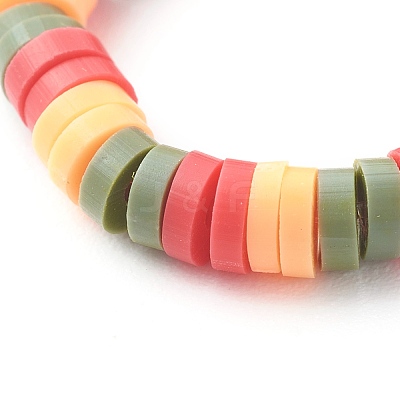 Handmade Polymer Clay Beads Finger Rings RJEW-JR00378-1