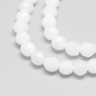 Natural White Jade Bead Strands X-G-R344-4mm-21-1